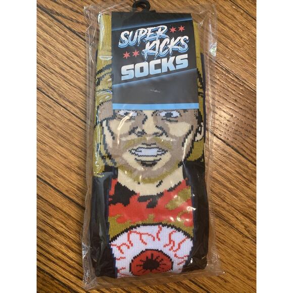 Pro Wrestling Crate Super Kicks Brian Pillman Socks August 2023 WCW WWF WWE - Picture 1 of 2